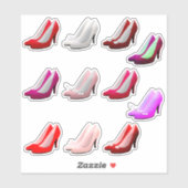 Blad/11 pr hoge hak schoenen vormige cut-out Stick Sticker (Vel)