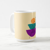 Blad boho illustratie koffiemok (Voorkant links)