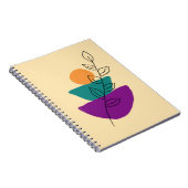 Blad boho illustratie notitieboek (Rechterzijde)