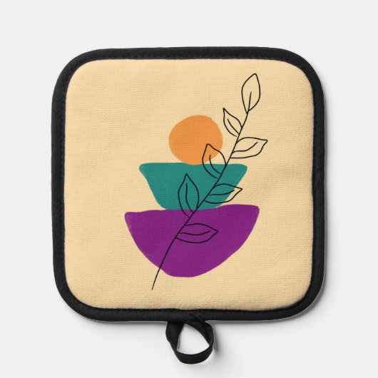 Blad boho illustratie pannenlap (Voorkant)