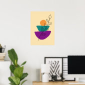 Blad boho illustratie poster (Thuiskantoor)