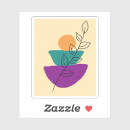 Blad boho illustratie sticker