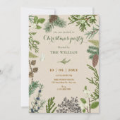 Blad botanisch kerst  kaart (Voorkant)