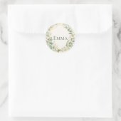 Blad: Botanische Baby Shower Enveloppe Zegel (Tas)