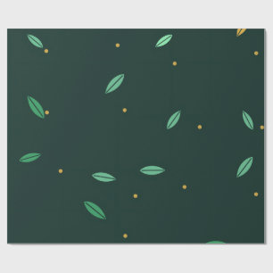 Blad botanische donkergroene naadloze patroon cadeaupapier