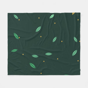 Blad botanische donkergroene naadloze patroon fleece deken