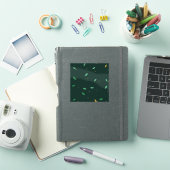 Blad botanische donkergroene naadloze patroon sticker (iPad Cover)