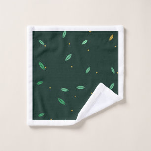 Blad botanische donkergroene naadloze patroon washandje