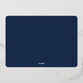 Blad botanische lijst feestdagen folie Kerst Kaart (Achterkant)