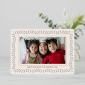 Blad botanische lijst feestdagen folie Kerst Kaart (Staand Voorkant)