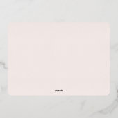 Blad botanische lijst feestdagen folie Kerst Kaart (Achterkant)