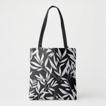 Blad botanische print canvas tas