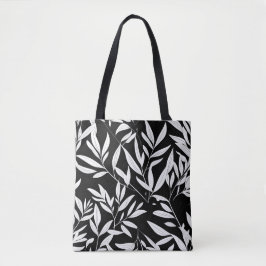Blad botanische print canvas tas