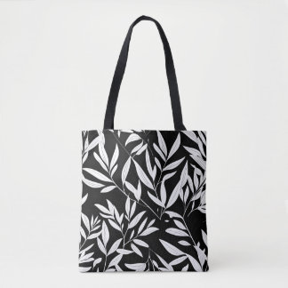 Blad botanische print canvas tas