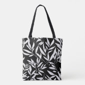 Blad botanische print canvas tas (Achterkant)