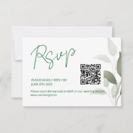 Blad bruiloft code RSVP kaartje