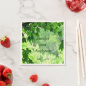 Blad bruiloft papieren servetten (Insitu)