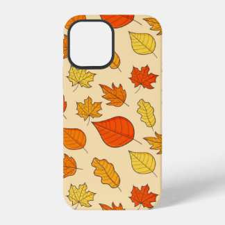 Blad Concept Patroon. Bladval en herfstsymbool, iPhone 12 Hoesje