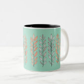 Blad Decor  Tweekleurige Koffiemok (Voorkant rechts)