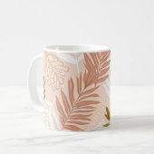 blad-detailbeker koffiemok (Voorkant links)