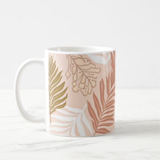 blad-detailbeker koffiemok (Links)