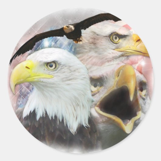 Blad Eagles Ronde Sticker (Voorkant)