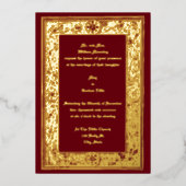 Blad en bessen uit het Victoriaanse tijdperk van A Folie Uitnodiging (Voorkant)