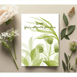 Blad en Licht – Botanische Aanmoedigingskaart Kaart