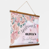 blad - en prosecco - vrijgezellenfeest - welkomstt hangend wandkleed (Gebogen)