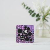 Blad en waterdruppels | Wildelevensfotografie Vierkante Visitekaartje (Staand voorkant)