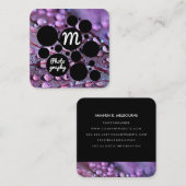 Blad en waterdruppels | Wildelevensfotografie Vierkante Visitekaartje (Voorkant / Achterkant)