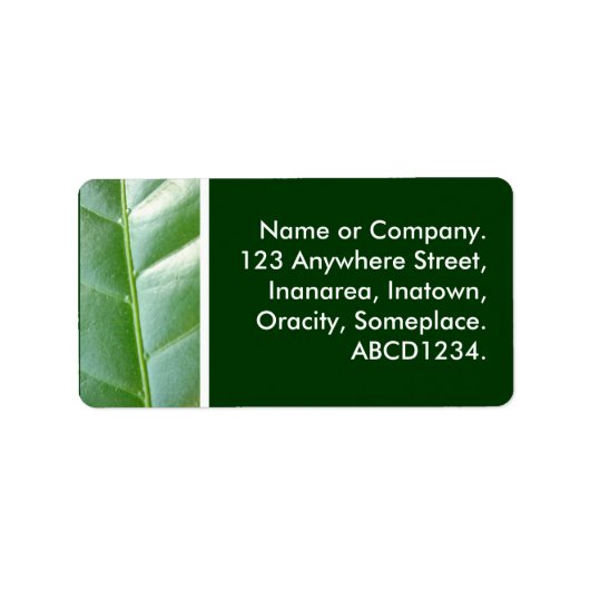 Blad Etiket (Voorkant)