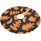  blad exotische Planten patroon Kerstboom Rok (Gekanteld)