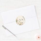 Blad:Floraal Monogram Ivoor Trouw Envelope Zegels (Envelop)