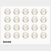 Blad:Florale Monogram Crest Trouw Envelope Zegels (Vel)