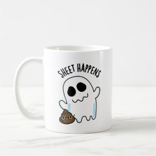 Blad Gebeurd door Funny Ghost Pun Koffiemok