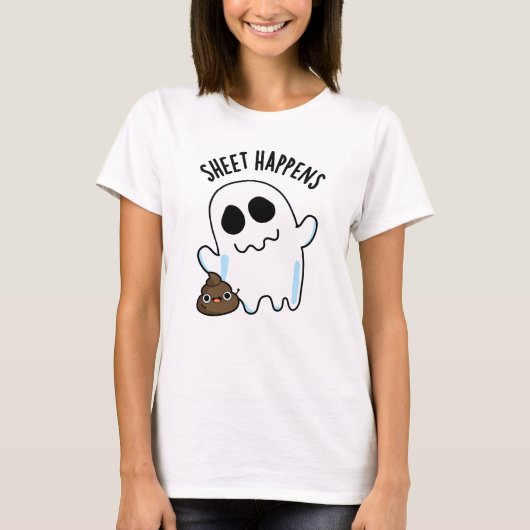 Blad Gebeurd door Funny Ghost Pun T-shirt (Voorkant)