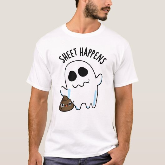 Blad Gebeurd door Funny Ghost Pun T-shirt (Voorkant)