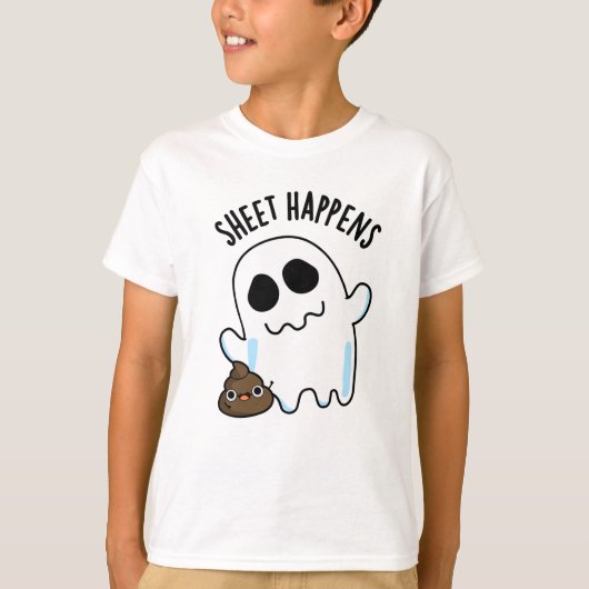 Blad Gebeurd door Funny Ghost Pun T-shirt (Voorkant)