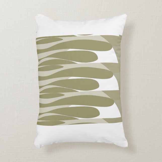 Blad & gebogen abstract accent kussen (Voorkant(Verticaal))