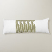 Blad & gebogen abstract lichaamskussen (Achterkant)