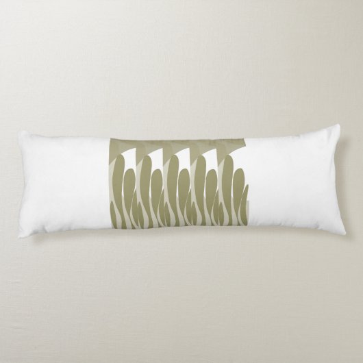 Blad & gebogen abstract lichaamskussen (Achterkant)