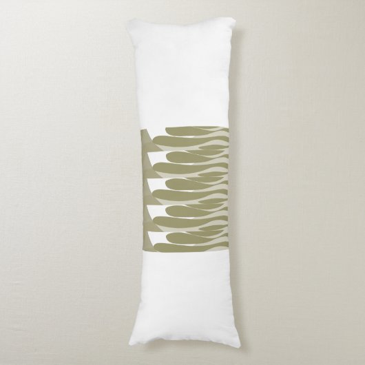 Blad & gebogen abstract lichaamskussen (Voorkant Verticaal)