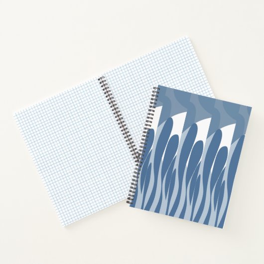 Blad & gebogen abstract notitieboek (Binnen)