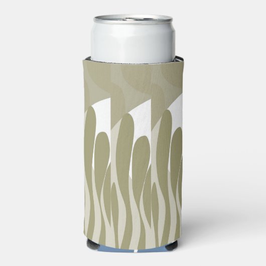 Blad & gebogen abstract seltzer blikjeskoeler (Seltzer Voorkant)