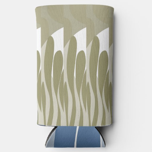 Blad & gebogen abstract seltzer blikjeskoeler (Voorkant)