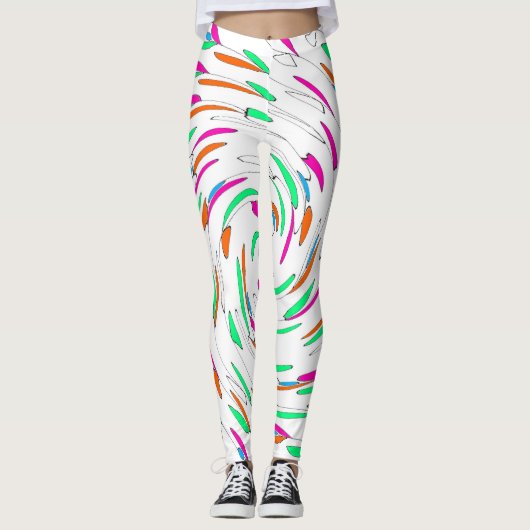 Blad gedrukte Leggings (Voorkant)