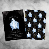 Blad Ghost Volwassen Halloween Party gothic zwart Kaart