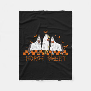 Blad Halloween Ghost Horse Pumpkin Kostuum Boo Fleece Deken