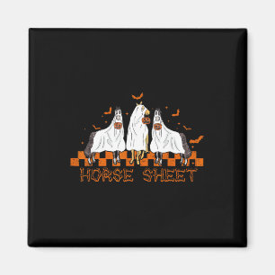 Blad Halloween Ghost Horse Pumpkin Kostuum Boo Magneet